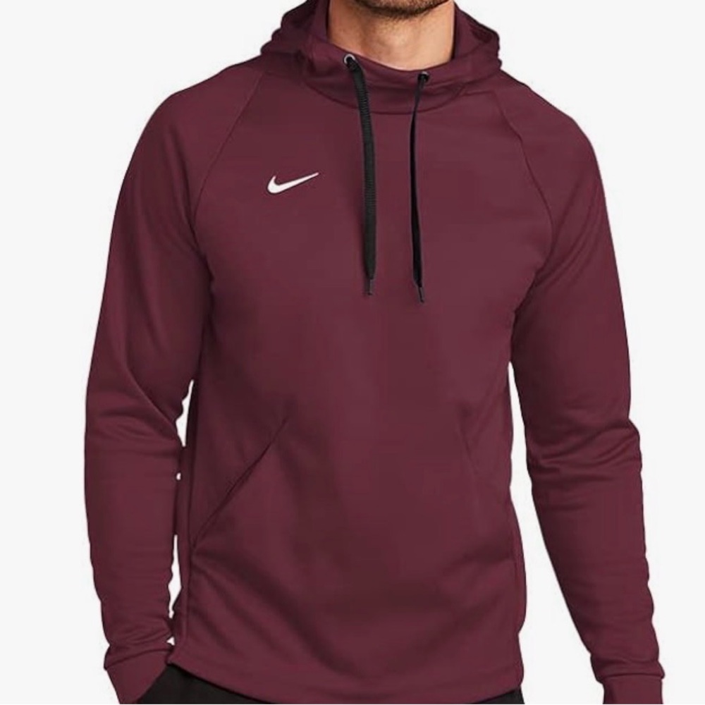 Nike Men's Therma-FIT Pullover Burgundy Hoodie